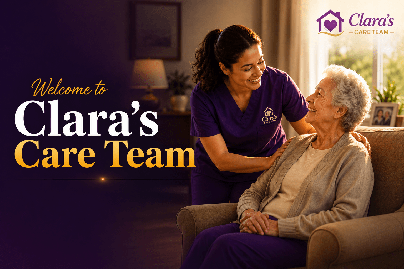 Caregiver assisting elderly at home